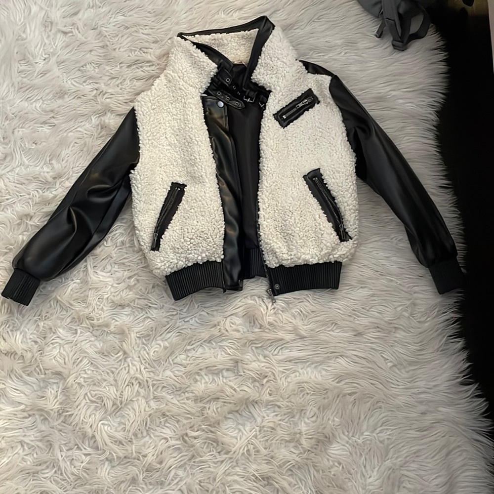 Vintage Havana youth large leather jacket